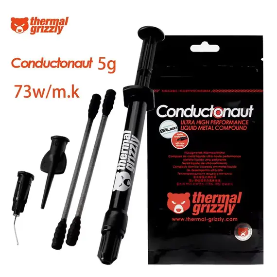 High Thermal Conductivity Liquid Metal Thermal Paste for Cooling The CPU GPU Thermal Grizzly Conductonaut 73W/mk