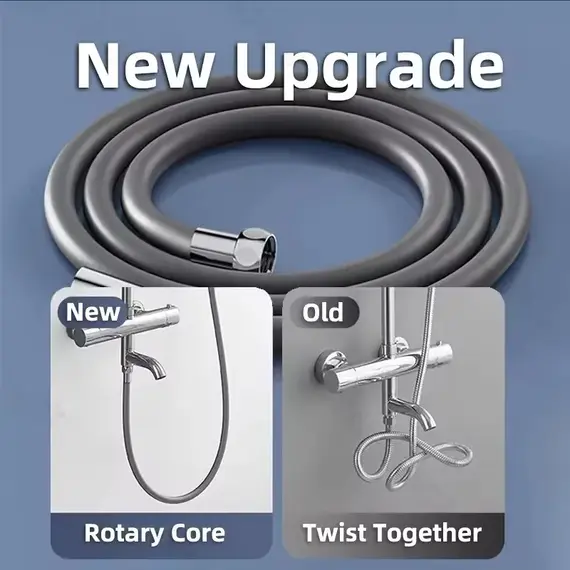 1.5/2M Bathroom Silicone Shower Tube Bend Arbitrarily Hose Explosion Proof Anti-winding Shower Hose Bathroom Faucet Accessories