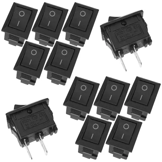 5/20/100Pcs KCD1 15*21mm 2Pin ON-OFF Boat-shape Switch 10*15mm Snap-in Rocker Switch KCD Switches