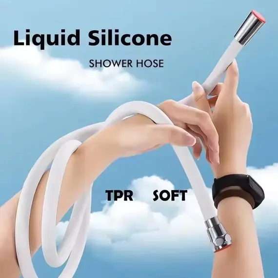1.5/2M Bathroom Silicone Shower Tube Bend Arbitrarily Hose Explosion Proof Anti-winding Shower Hose Bathroom Faucet Accessories