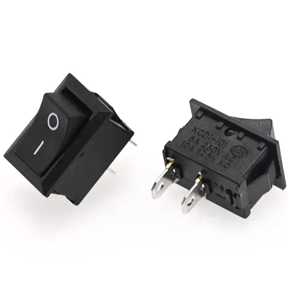 5/20/100Pcs KCD1 15*21mm 2Pin ON-OFF Boat-shape Switch 10*15mm Snap-in Rocker Switch KCD Switches