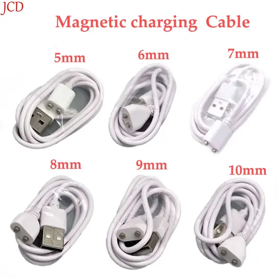 Magnetic Charging Cable 2pin Center Spacing 5mm 6/7/8/9/10mm Magnet Suction USB Power Charger for Beauty Instrument Smart Device
