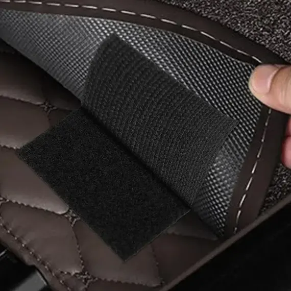 Car Floor Mat Fixed Patches Self Adhesive Hook and Loop Fastener Tape Double Sided Sewable Stickers for Car Carpet Dashboard DIY