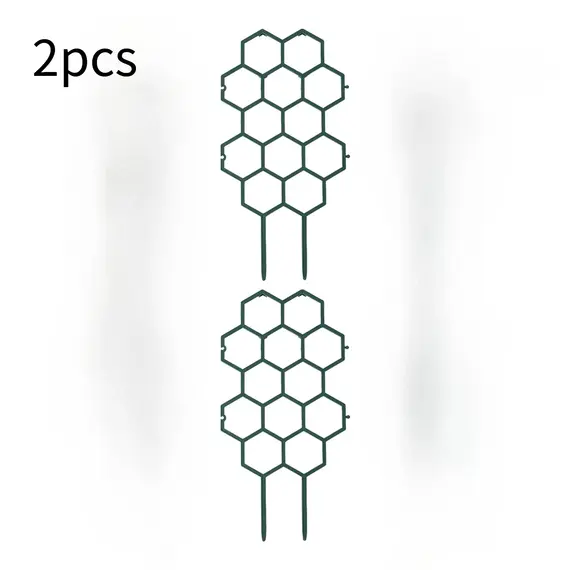 2pcsHoneycomb Design Plant Trellis, Rustproof Plastic Support for Potted Vines and Flowers, Indoor Outdoor Garden Climbing Frame