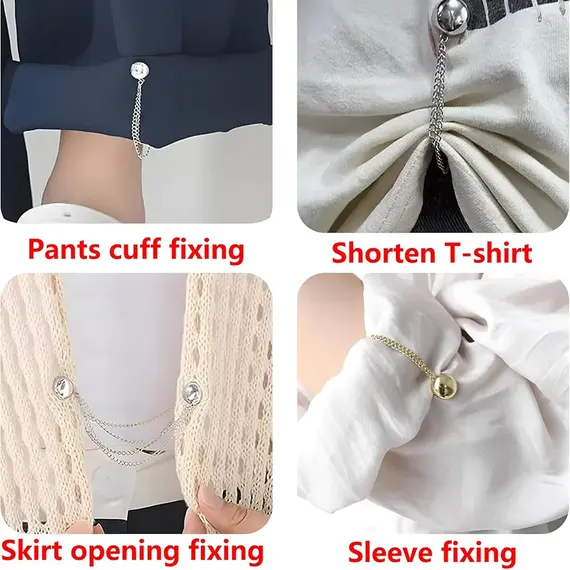 4PCS Magnetic Clothing Clips Multi-Function Magnetic Strength Buttons Clips Pinless Brooch Clips for Women Clothes Cardigans