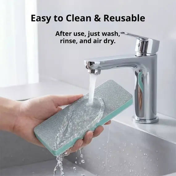 6 PCS Glass Scale Magic Cleaning Brush, Powerful Water Scale Water Stain Remover, Multifunctional Window Glass Cleaning Tool