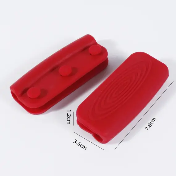 1Pair Of Silicone Handles Anti-Scalding Non-Slip SilicOne Pot Handle Cover Heat Insulation Handle Cover Kitchen Accessories