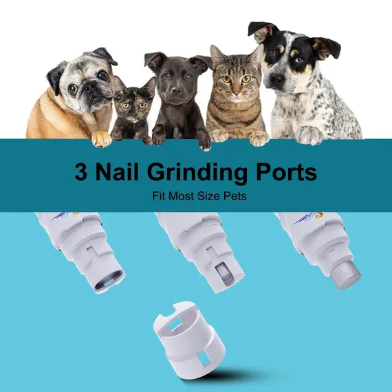 Dog Nail Grinder USB Rechargeable Electric Pet Paws Clipper & Trimmer Painless Paws Grooming Quiet 2-Speed Dog Nail File