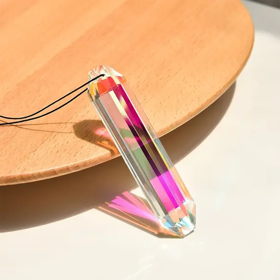 Sun Catcher Prism, Colorful Hexagonal Hanging Sun Catcher, Rainbow Catcher for Window, Room, Chandelier, Garden Home Decoration