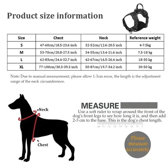 Adjustable Nylon Dog Harness Vest Reflective Soft Breathable No Pull Dog Harness Pet Harness Leash For Small Medium Large Dogs
