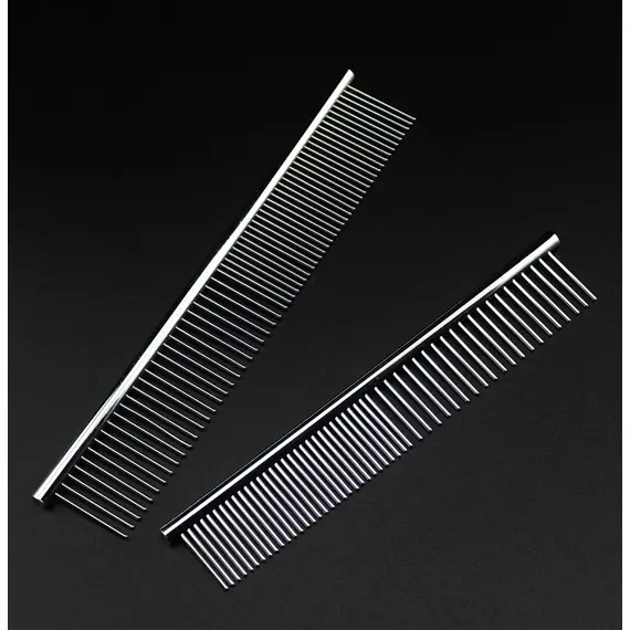 Stainless Steel Dog Comb Long Thick Hair Fur Removal Brush 16/19cm Pets Dog Cat Grooming Dematting Combs for Shaggy Dogs