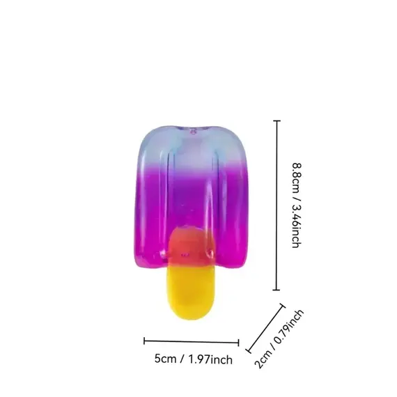 Popsicle Blind Box Cube Sensory Stress Relief Squishy Cube Anti-Anxiety Squeeze Object for Birthday Gift Toy
