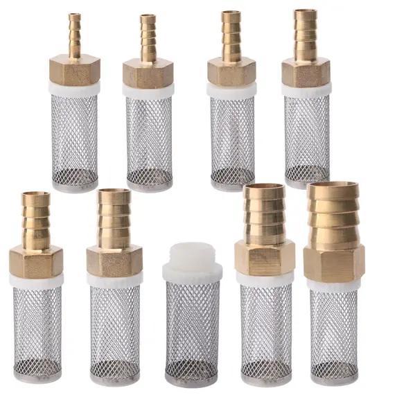 6-19mm Lengthened Stainless Steel Mesh Filter Garden Irrigation Pump Protection Hose Filter Water Cleaning Mesh Brass Filter