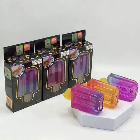 Popsicle Blind Box Cube Sensory Stress Relief Squishy Cube Anti-Anxiety Squeeze Object for Birthday Gift Toy