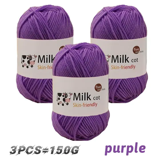 150g milk yarn handmade medium coarse DIY weaving yarn ball for knitting sweaters, hats, scarves and other clothing