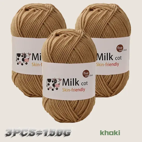 150g milk yarn handmade medium coarse DIY weaving yarn ball for knitting sweaters, hats, scarves and other clothing