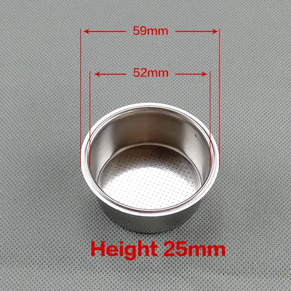 51mm Stainless Steel Coffee Filter Basket 1/2/4 Cup Espresso Dripper Portafilter Coffee Maker Strainer Coffee Puck Screen
