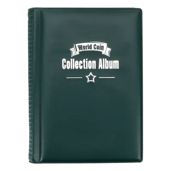 NICEYARD 120/60 Pockets Artificial PU Leather Coins Collection Album Book Collecting Money Organizer Storage Bags PVC Film