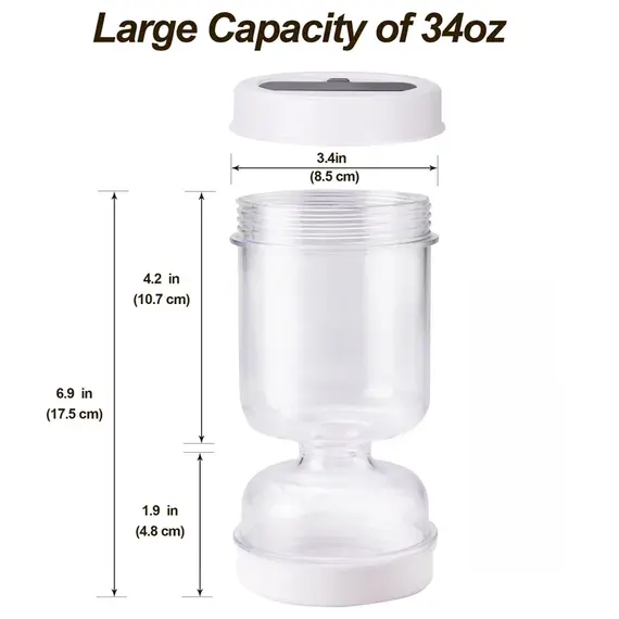1Pc Olive and Pickle Strainer Jar Olive Container Hourglass Jar with Strainer Flip Pickle Container for Airtight Food Storage