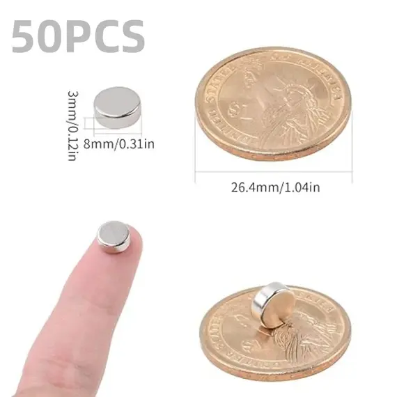 20/40/100 Pcs 8x3 Neodymium Magnet 8mm X 3mm N35 NdFeB Round Super Powerful Strong Permanent Magnetic Imanes 8*3