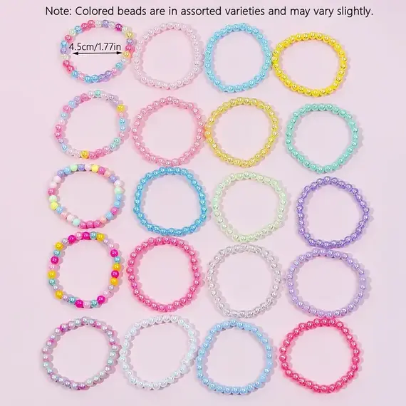 10/100Pcs Colorful Beaded Bracelets for Children Birthday Party Favors Goodie Pinata Filler Baby Shower Wedding Guest Treat Gift