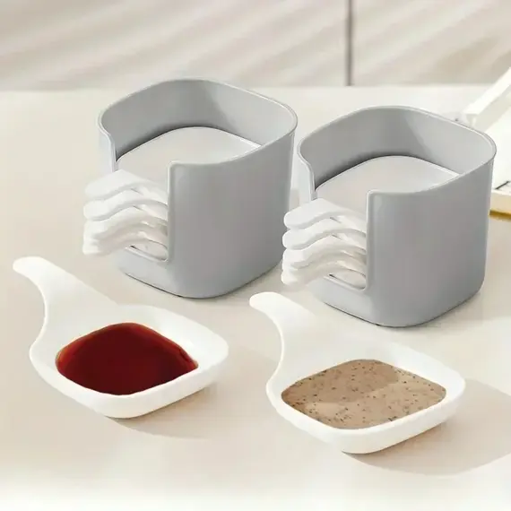 7pcs/set Sauce Dish Food Sauce Dish Dipping Dish SetSnack Seasoning Dish Food Container Tomato Sauce Plates Kitchen Supplies