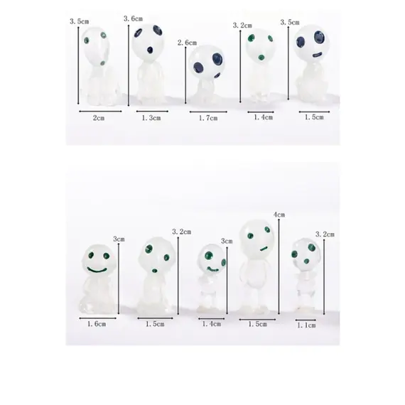10pc Miniature Landscape Decoration Glow in the Dark Princess Shaped Home Decoration Garden Decoration Ornament Glow in the Dark