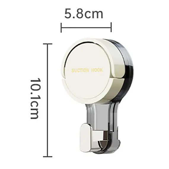 1/2PCS Suction Cup Hooks No Punching Wall Hooks for Bathroom Kitchen Bedroom Reusable Towel Clothes Hanger Hook Home Organizer