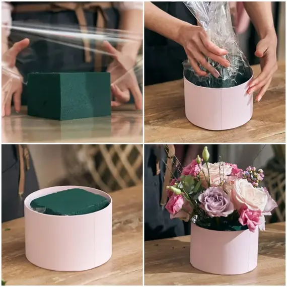 3/6Pcs Wet Fresh Floral Foam Blocks for Wedding Party Flower Arrangement Decoration Styrofoam Bricks Mud Home Garden Accessories