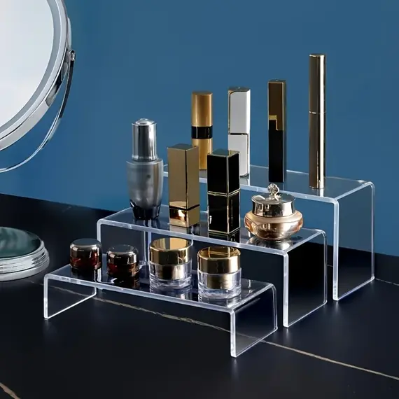 U-shaped Display Rack,Transparent Acrylic Storage Rack,Makeup Figurine Toy Storage Rack,Desktop and Bathroom Storage