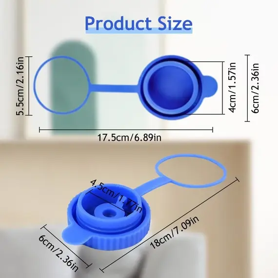 5 Gallon Water Jug Cap, Reusable Silicone 3 & 5 Gallon Water Jugs Replacement Cover, Upgrade No Spill Food Grade Silicone
