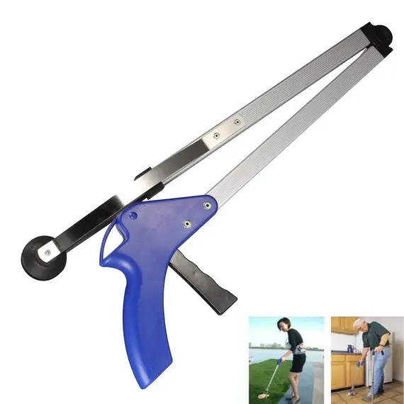 Extra Long Arm Extension Reacher Grabber Easy Reach Pick Up Tool Foldable Garbage Pick Up Tool Trash Rubbish Clip Dropshipping