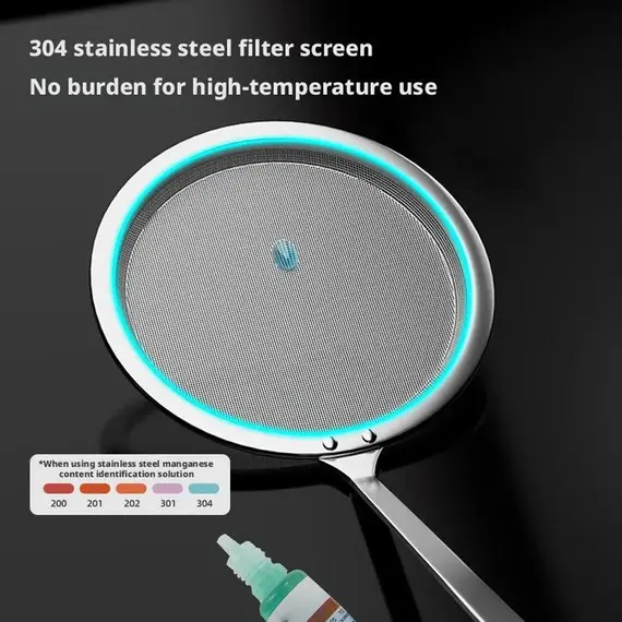 Fat Skimmer Spoon Steel Fine Mesh Skimmer Strainer Spoon For Removing Grease Fat And Foam Kitchen Fat Skimmer Spoon