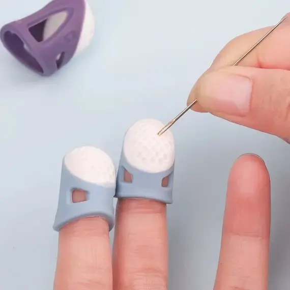 Silicone Thimbles Finger Tips Protector Anti-Slip Finger Covers Hand Cross-stitch Sewing DIY Tools Household Sewing Accessories