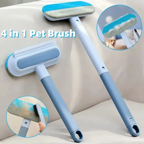 Pet Hair Removal Tool 4-in-1 Hair Removal Furniture Cat Hair Remover for Couch-Pet Hair Removal Car Cloth Furniture Carpet Bed