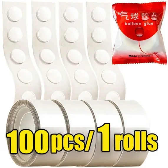 1000 Pieces Clear Glue Points Dots Double Sided Adhesive Removable for Balloons Craft Sticky