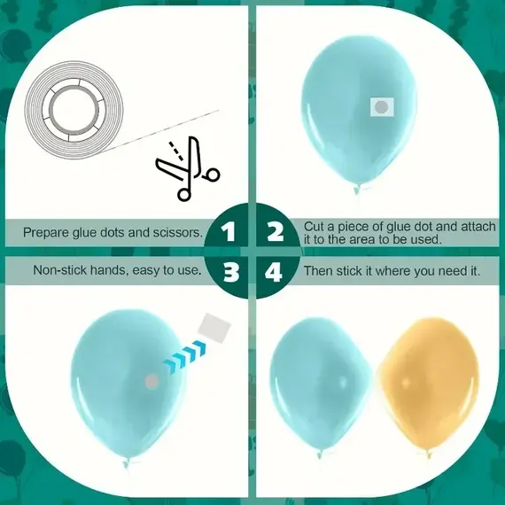 1000 Pieces Clear Glue Points Dots Double Sided Adhesive Removable for Balloons Craft Sticky