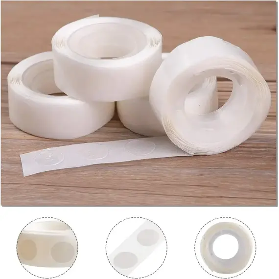 1000 Pieces Clear Glue Points Dots Double Sided Adhesive Removable for Balloons Craft Sticky