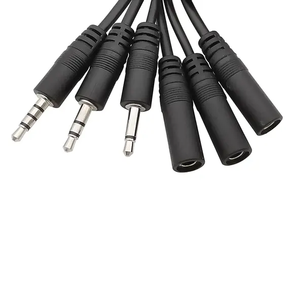1/2/3/5Pcs 3.5mm Audio Cable Connector 2 3 4 Pole Mono Stereo Male Plug Female Jack Extension Wire AUX Headphone DIY Repair 30cm