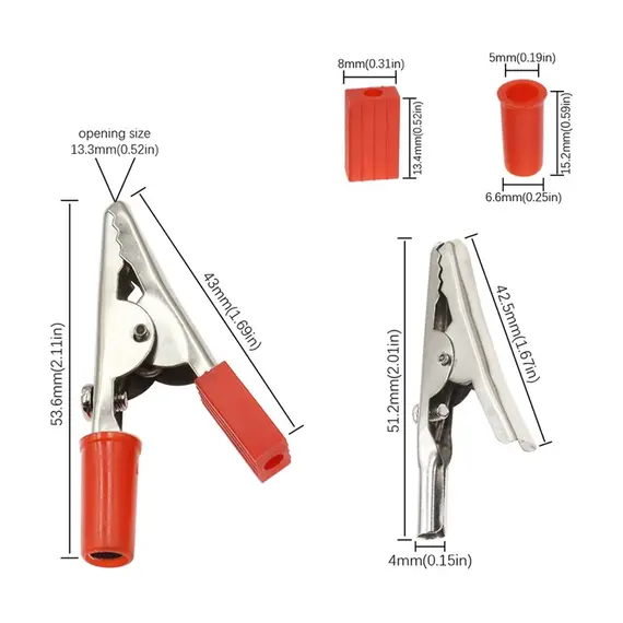 10 Pieces Metal Alligator Clips Test Clips, Electronic Product Test Clips With Screws And Solder Ports, Electrician Wire Clips