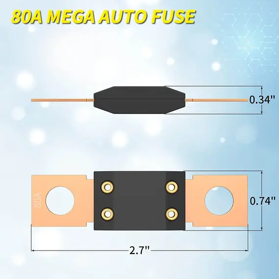 DaierTek MEGA Fuse Block ANL Bolt-on Blade Fuse Holder Flat Type Fuse For Car Boat  80A 100A 125A 150A 175A 200A 250A 300A