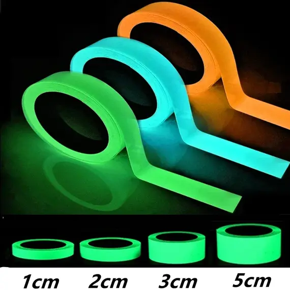 3/5/10M Luminous Tape Green/Blue/Pink Three-Colour Night Vision Glow In Dark Safety Warning Security Stage Home Decoration Tapes