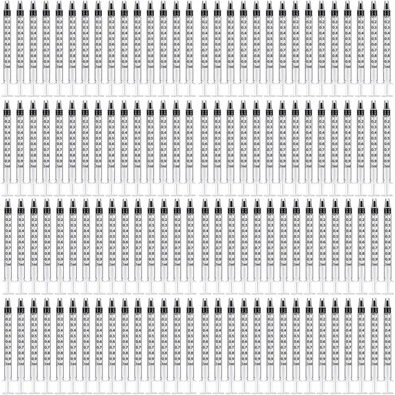 100Pcs/10Pcs 1ml Bulk Laboratory Industrial Syringes, Suitable for Samplers, Glue Dispensers in Laboratories, DIY