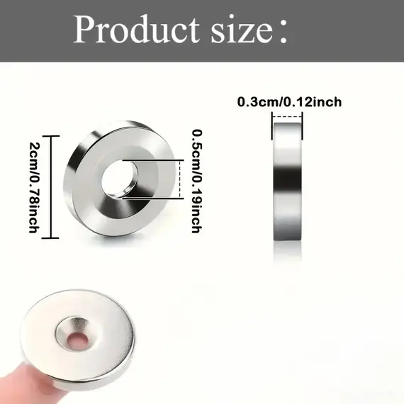 10/20/30pcs with Countersunk 20x3-5mm Discs for Scientific, Laboratory, and Industrial Use, Kitchen Decoration-Portable Magnets