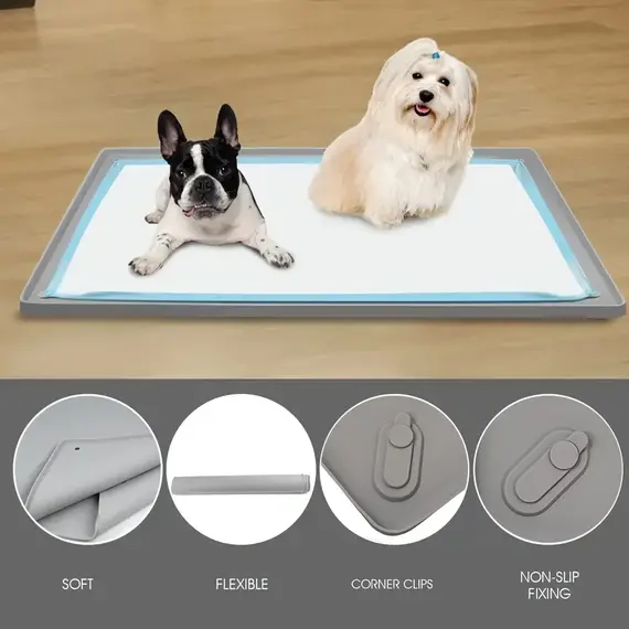 3 Size Dog Urine Pad Bindings-Urine Barrier Pad, Non-Slip Soft Silicone Safety Material, Foldable Storage, No Floor Space, Easy