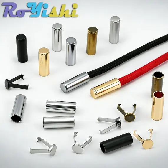 10 Sets Metal Rope Ends Stopper Cord End Lock Cap Hanging Bell Buckle DIY Bag Shoes Garment Lanyard Accessories