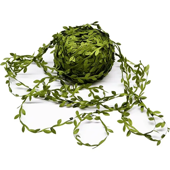 10/20M Silk Leaf-Shaped Handmake Artificial Green Leaves Faux Vines Bathroom Decorative Diy Wreath Accessories Home Decoreation