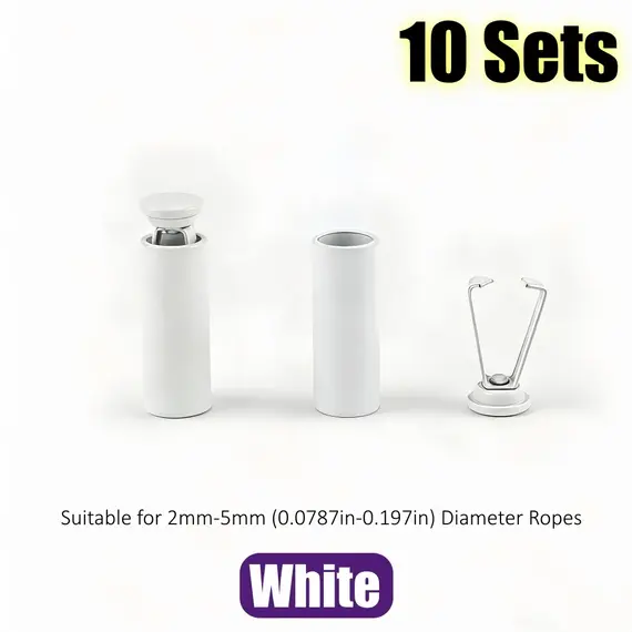 10 Sets Metal Rope Ends Stopper Cord End Lock Cap Hanging Bell Buckle DIY Bag Shoes Garment Lanyard Accessories