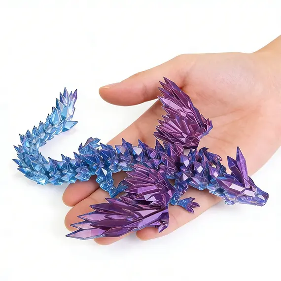15cm 3D Printed Dragon Movable Wings Office Desktop Accessory Creative Home Decor Perfect Christmas Present Holiday Gift Toy