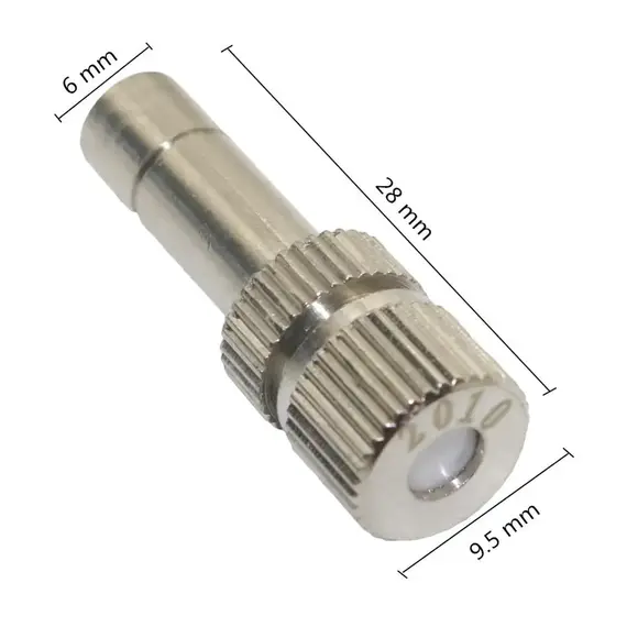 5pcs 6mm Quick Connect Mist Sprayer 0.1-0.6 Low Pressure Spray Nozzle Mist Sprayer Cooling Irrigation Nozzle Humidification Syst